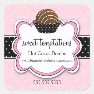 Hot Cocoa Chocolate Bombs Square Sticker