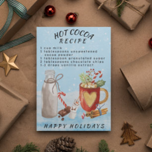 Hot Cocoa Chocolate Recipe  Christmas  Card