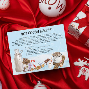 Hot Cocoa Chocolate Recipe  Christmas  Card