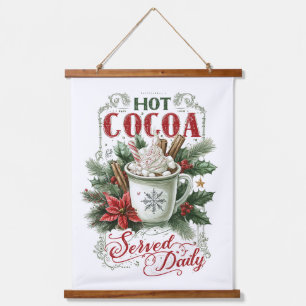 Hot Cocoa Christmas Art Hanging Tapestry