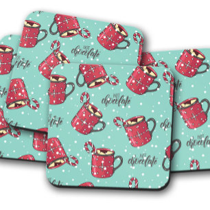 Hot Cocoa Christmas   Christmas Cork Coaster Set