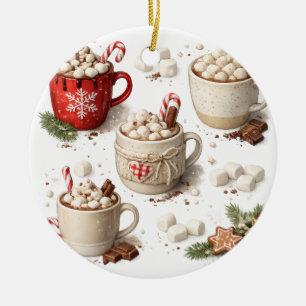 Hot Cocoa Christmas Collection Ceramic Ornament
