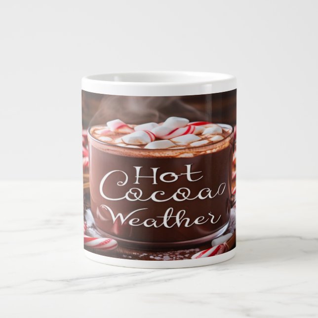 Hot Cocoa Christmas Mug with Marshmallows and Cand (Front)