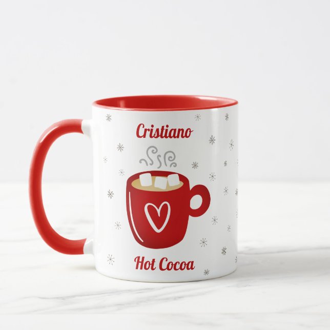 Hot Cocoa Christmas Name Mug (Left)