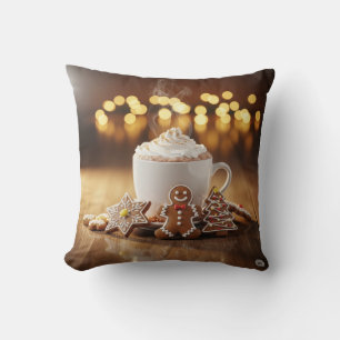 Hot Cocoa Christmas Ornament Cushion