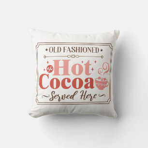 Hot Cocoa Christmas Sign Cushion