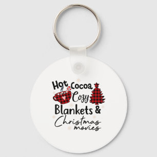 Hot Cocoa Cosy Blankets Christmas Movies Buffalo P Key Ring
