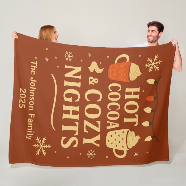Hot Cocoa & Cosy Nights Family Blanket (In Situ)