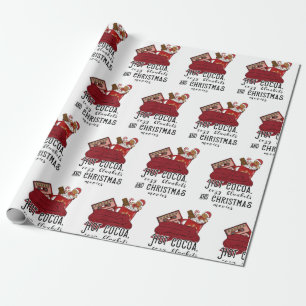 Hot Cocoa Cozy Blankets And Christmas Movies Cute  Wrapping Paper