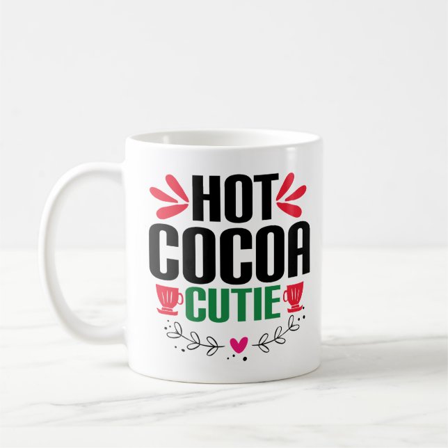 Hot Cocoa Cutie - Charming Christmas Coffee Mug (Left)
