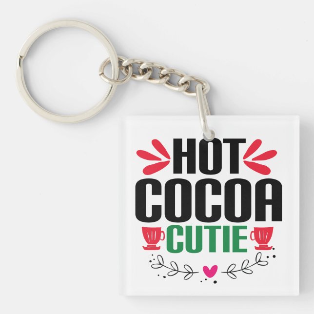 Hot Cocoa Cutie - Charming Christmas Key Ring (Front)