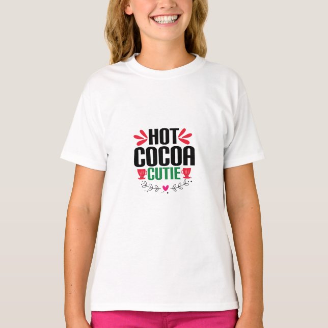 Hot Cocoa Cutie - Charming Christmas T-Shirt (Front)