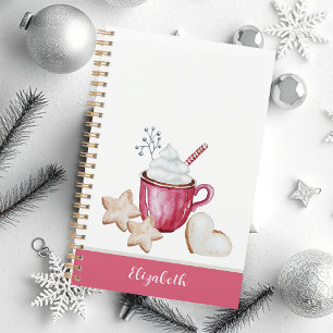 Hot cocoa gingerbread illustration monogrammed planner