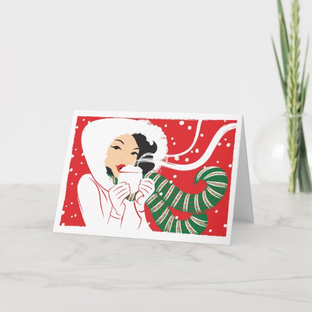 Hot Cocoa Holiday Card (Front)