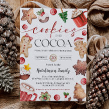 Hot Cocoa Party Invitation - Cookies and Cocoa