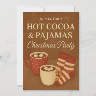 Hot Cocoa & Pyjamas Christmas Party Invitation