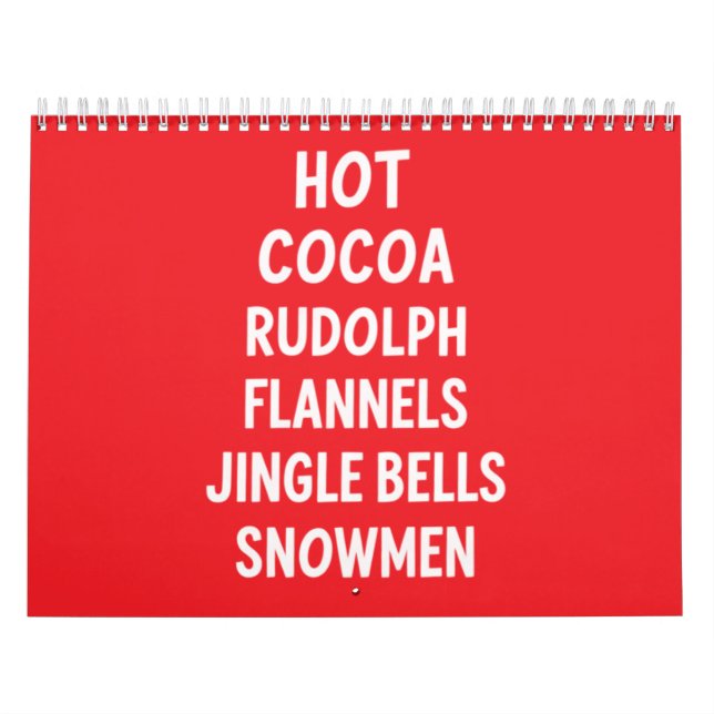 Hot Cocoa Rudolph Flannels Jingle Bells Santa  Calendar (Cover)
