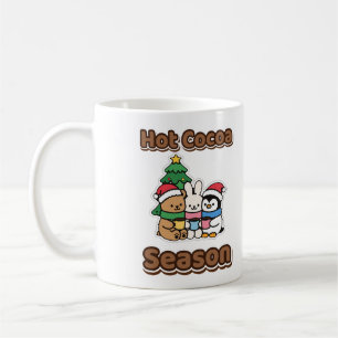 Hot Cocoa Season Cute Christmas Bear Bunny Coffee Mug