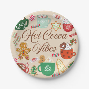 Hot Cocoa Vibes Paper Plate