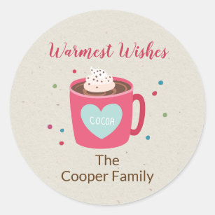 Hot Cocoa Warmest Wishes Sticker