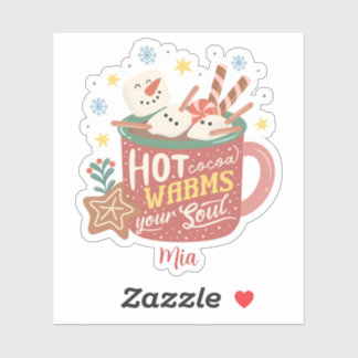 Hot Cocoa Warms Your Soul Cute Marshmallow Snowman