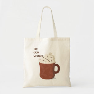 Hot cocoa weather tote bag