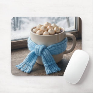 Hot Cocoa With Winter Scarf Mouse Pad