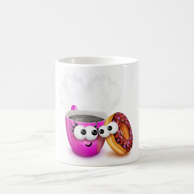 Hot Coffee And A Doughnut Mug (Center)