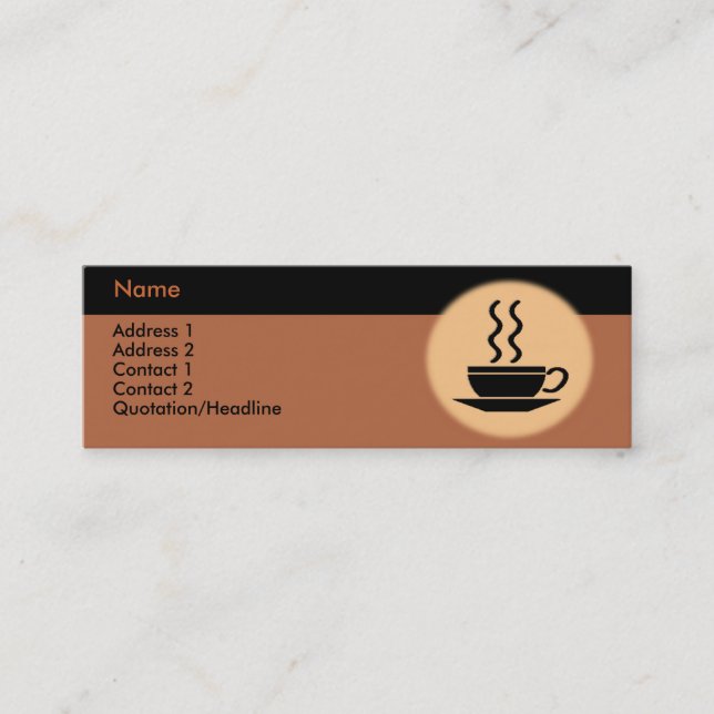 Hot Coffee Business Card (Front)