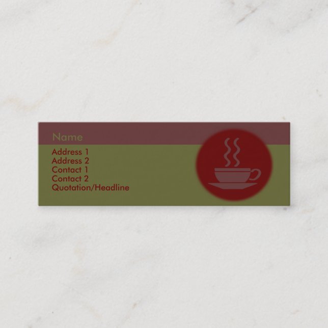 Hot Coffee Business Card (Front)