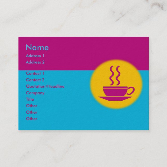 Hot Coffee Business Card (Front)