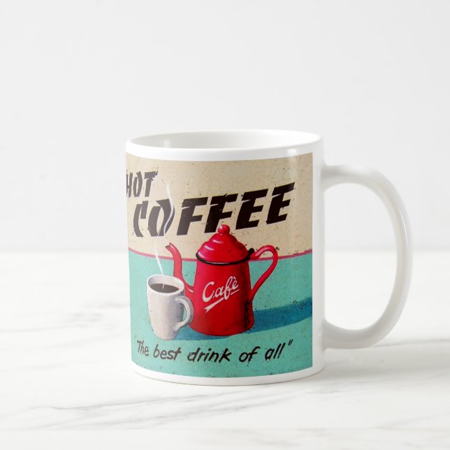 Hot Coffee Coffee Mug (Right)