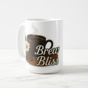 Hot Coffee Cup with Flower and Coffee Beans – Cosy