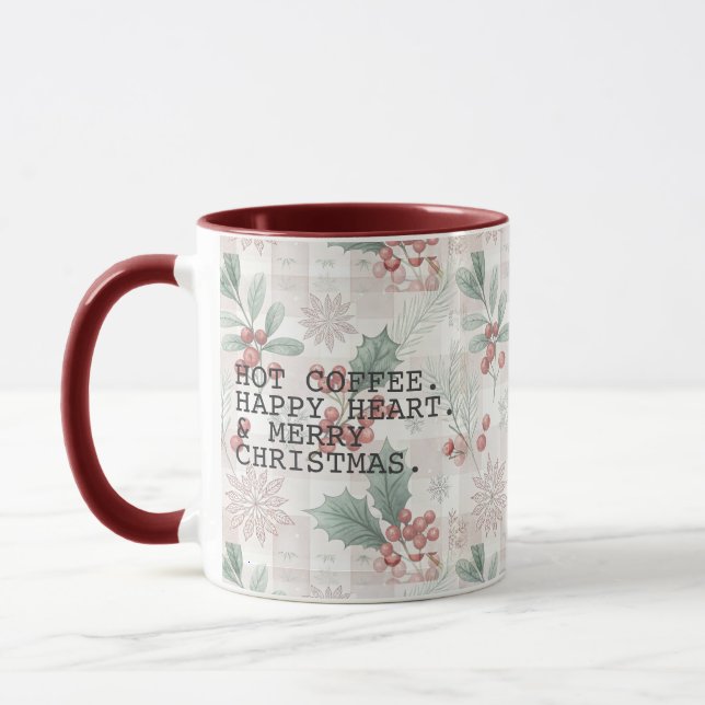 Hot Coffee Merry Christmas Mug (Left)