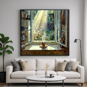 Hot Coffee - Painterly Sill Life Art Style Poster