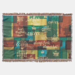 Hot coffee throw blanket