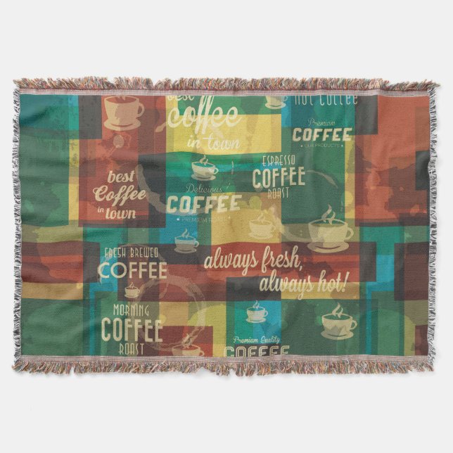Hot coffee throw blanket (Front)