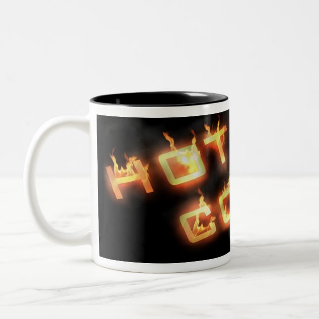Hot Coffee Two-Tone Coffee Mug (Left)