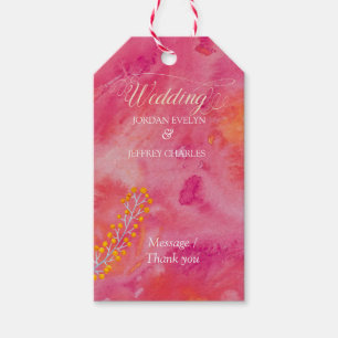 Hot Colour Romantic Wedding Gift Tags