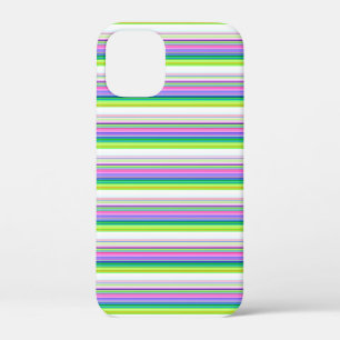 Hot colourful neon stripes iPhone 12 mini case