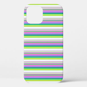Hot colourful neon stripes iPhone 12 case