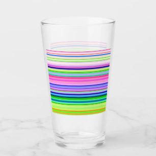 Hot colourful neon stripes glass