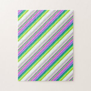 Hot colourful neon stripes jigsaw puzzle