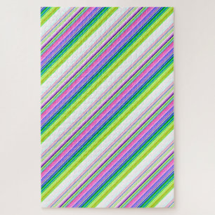 Hot colourful neon stripes jigsaw puzzle