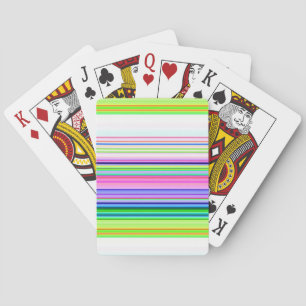 Hot colourful neon stripes playing cards