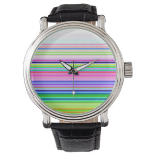 Hot colourful neon stripes watch