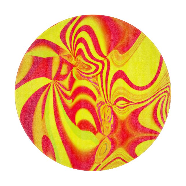 Hot Colourful Patterns Artwork Cutting Board (Front)