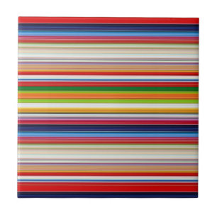 Hot colourful stripes ceramic tile
