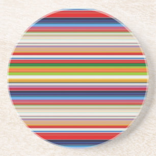 Hot colourful stripes coaster