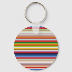 Hot colourful stripes key ring